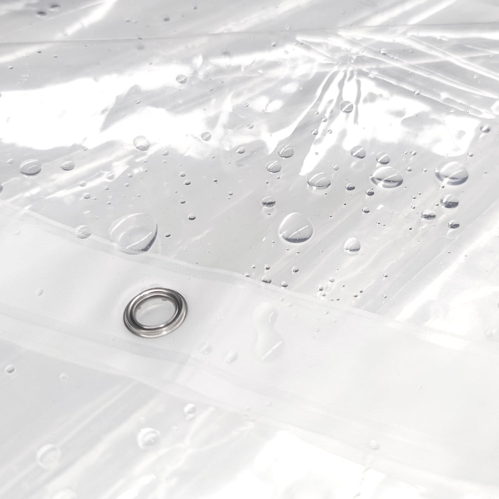 Barossa Design PEVA Clear Plastic Shower Curtain Liner Lightweight with 3 Magnets, Waterproof -72" x 72"