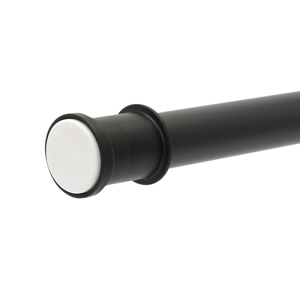 Mainstays Adjustable Tension Shower Curtain Rod, 44” - 72", No Drilling, Matte Black