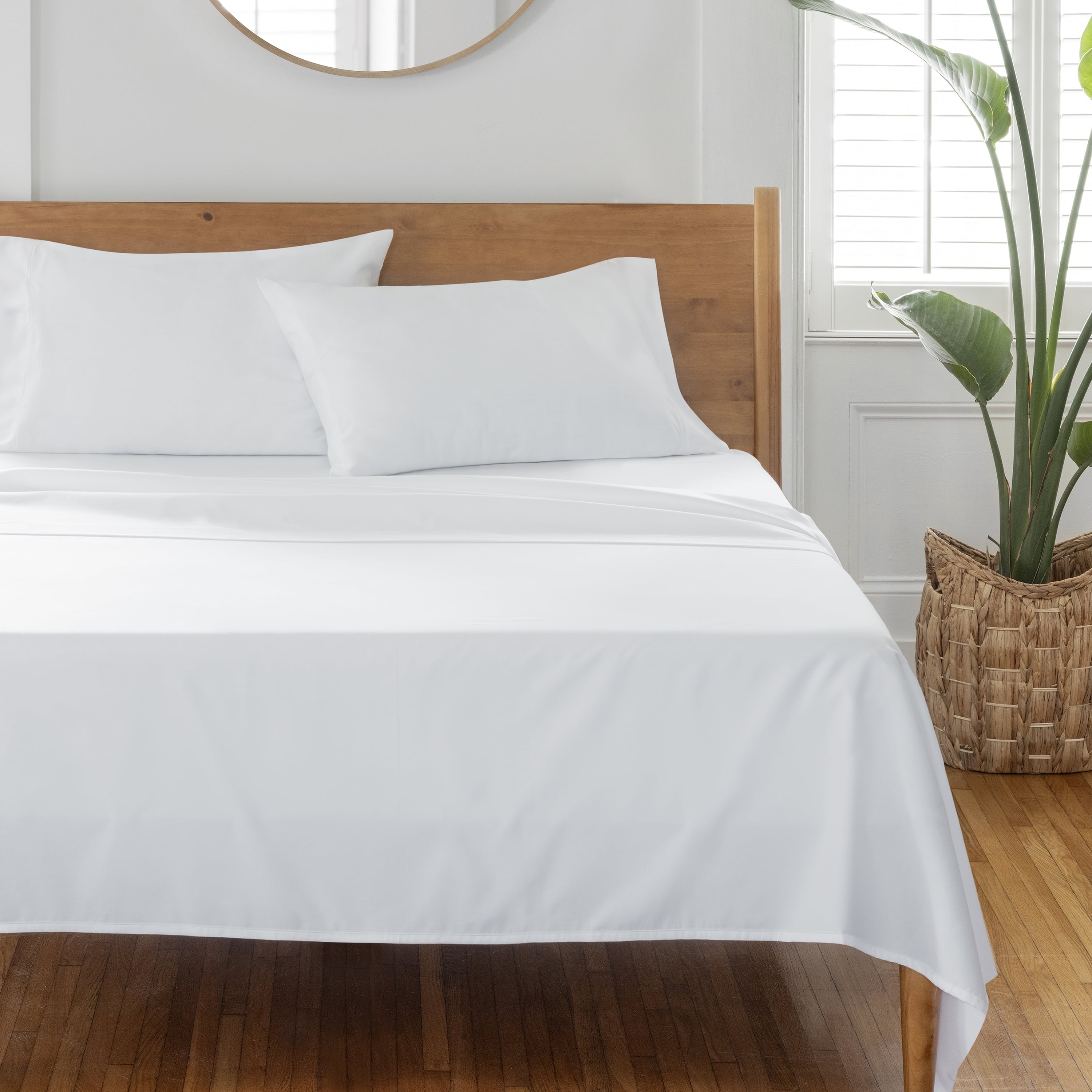 Better Homes & Gardens 3-Piece 400 Thread Count Arctic White Performance HYGROCOTTON® Sheet Set, Twin