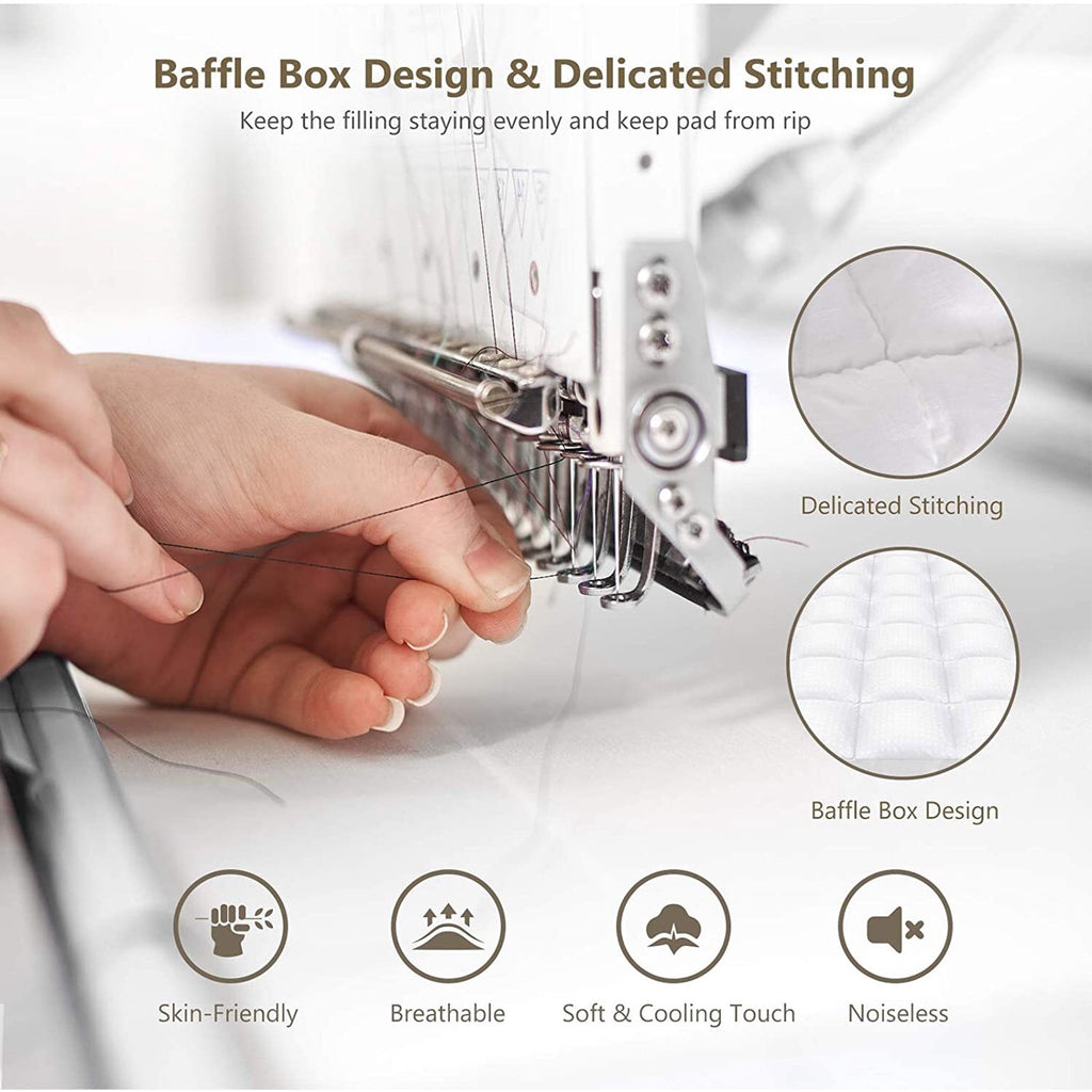 Meritlife Extra Thick Queen Mattress Topper, 400TC Cotton Pillow Top with 5D Spiral Fiber, Deep Pocket, Cooling Plush