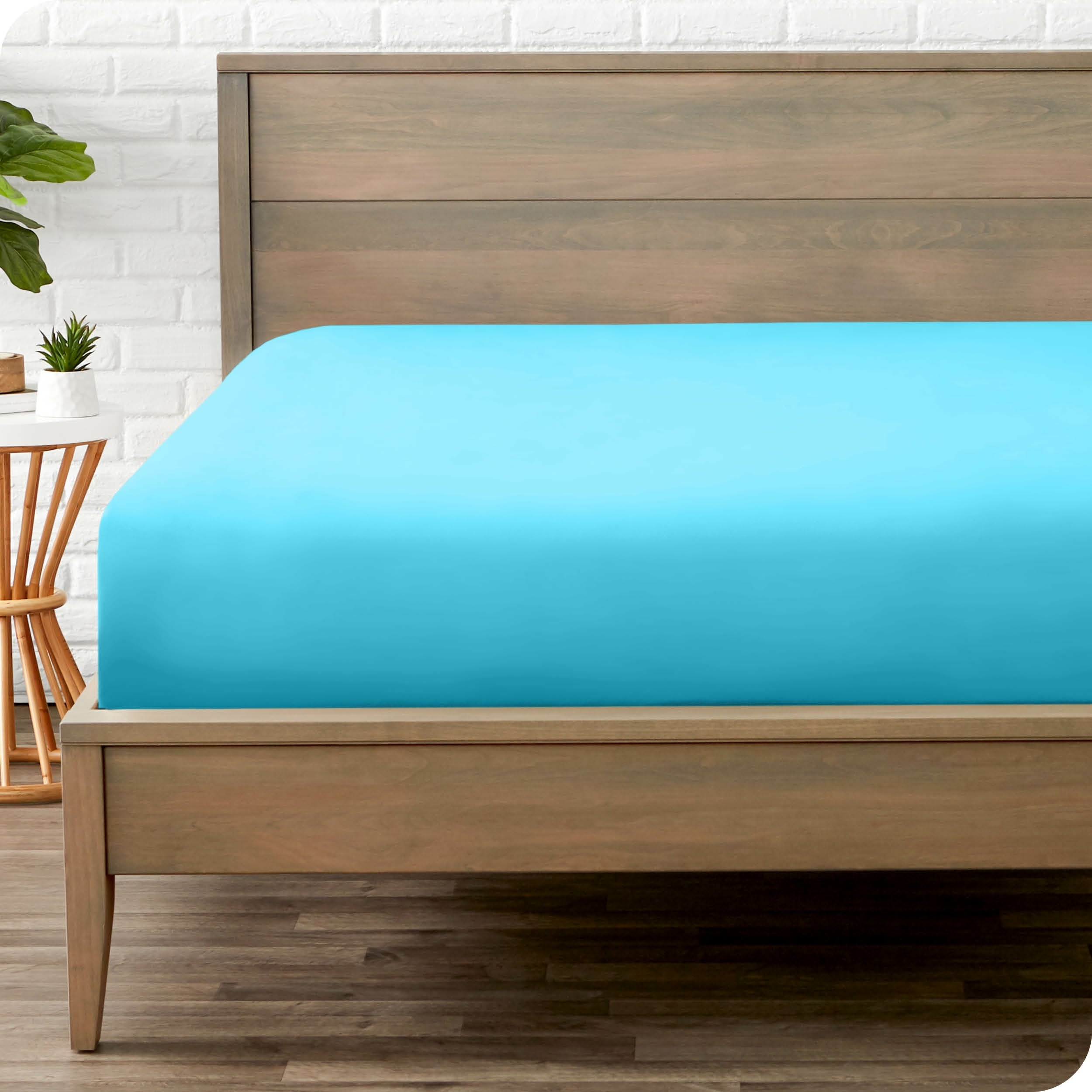 Bare Home Luxury 1800 Collection Fitted Sheet, Ultra-Soft, Deep Pocket, Queen, Gray