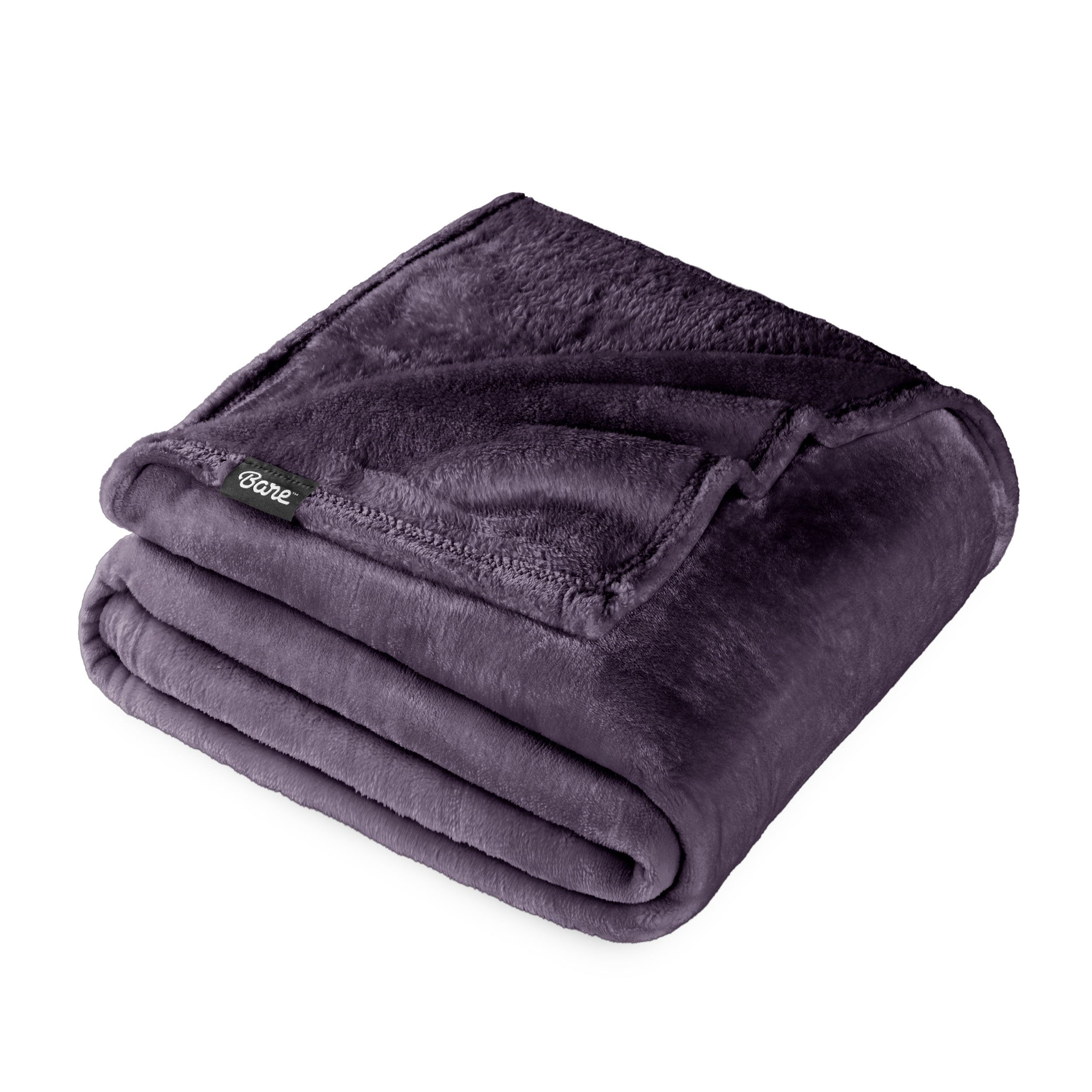 Bare Home Microplush Fleece Blanket - 300 GSM - Fuzzy Microfleece - Soft & Plush - Full/Queen, Gray