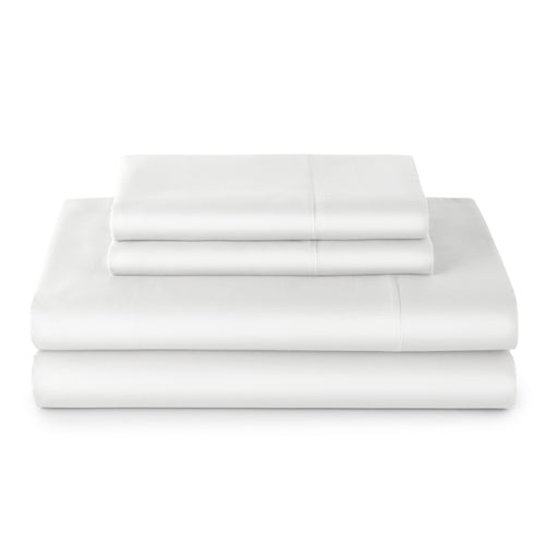 Better Homes & Gardens 3-Piece 400 Thread Count Arctic White Performance HYGROCOTTON® Sheet Set, Twin