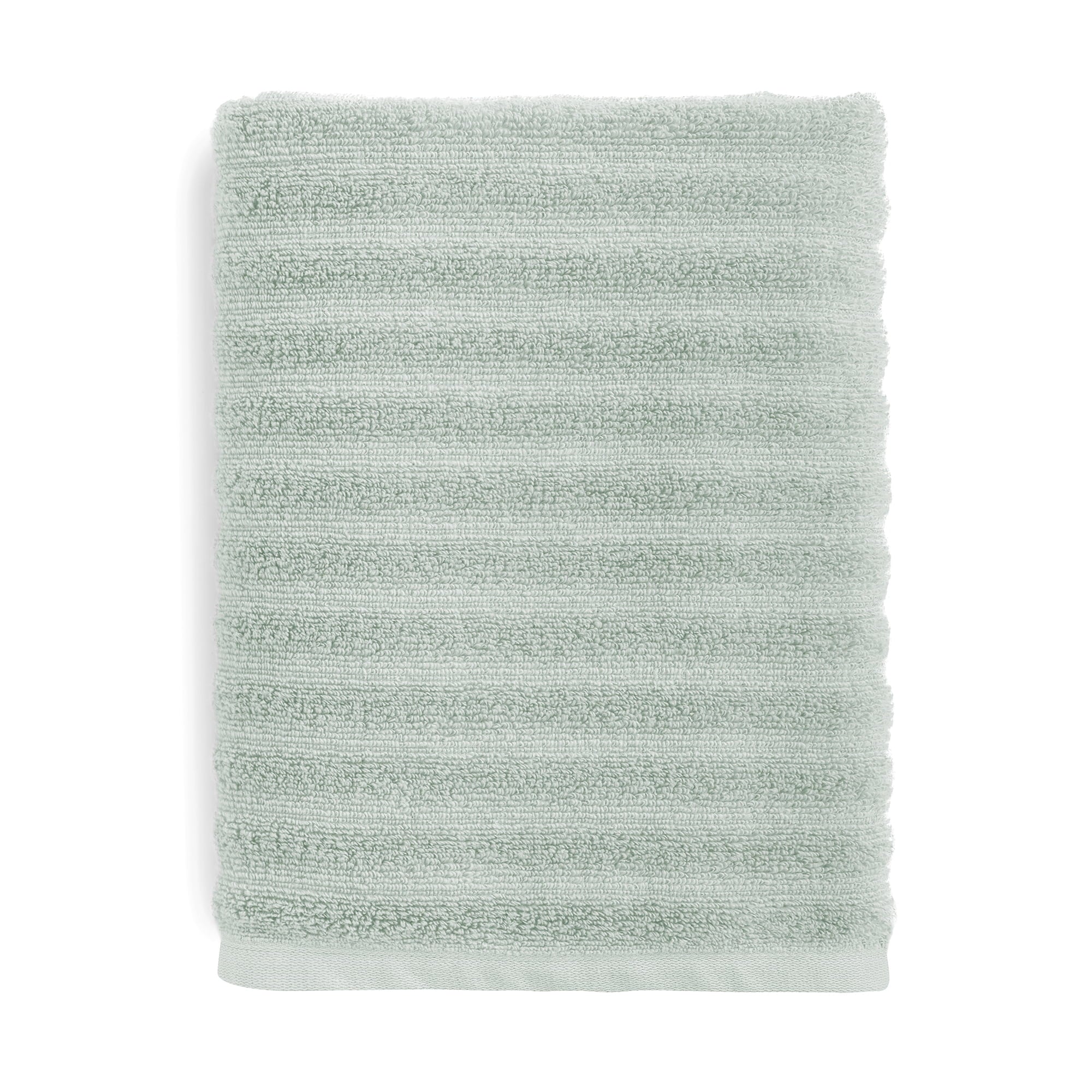 Mainstays Performance Cotton Bath Towel, Super Soft Quick Dry Fade Resistant, Textured Silver
