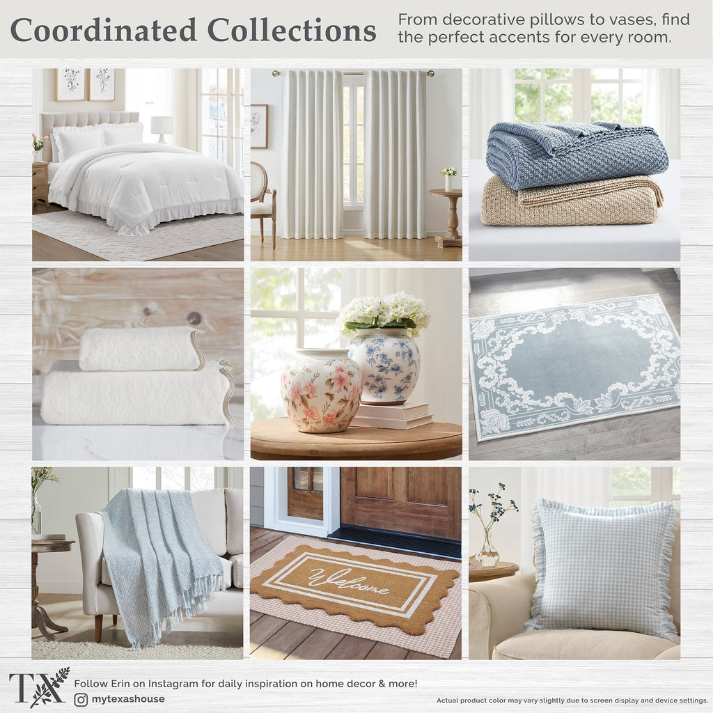 My Texas House Plaid 11-Piece Comforter Set with Sheets, Taupe, Queen