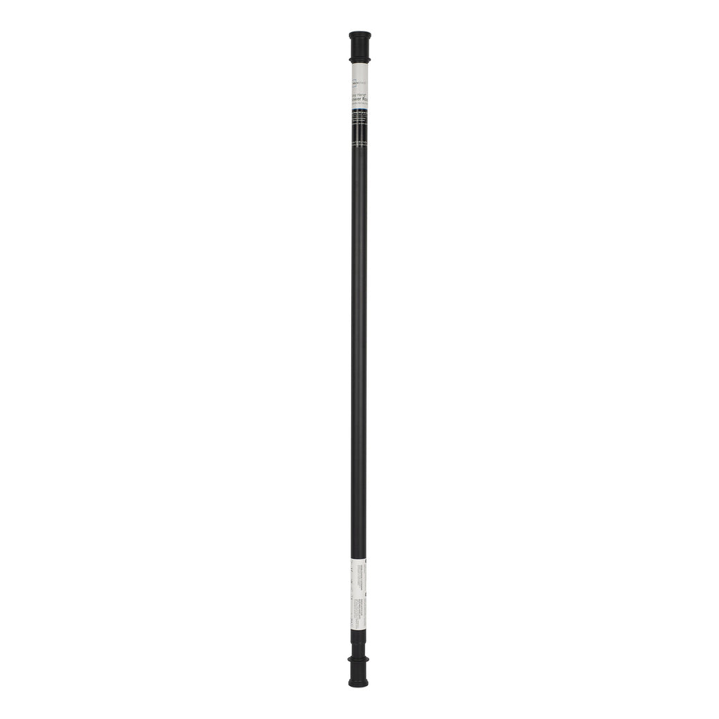 Mainstays Adjustable Tension Shower Curtain Rod, 44” - 72", No Drilling, Matte Black